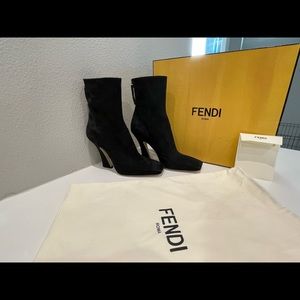 Suede Fendi Ankle Booties